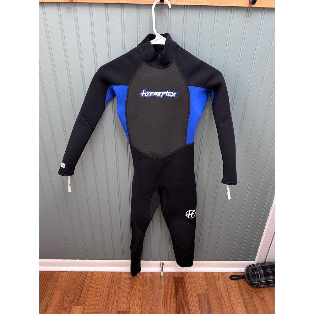 Hyperflex Access 3/2mm Kids Wetsuit Black Blue Full Body Surfing Suit Size 10